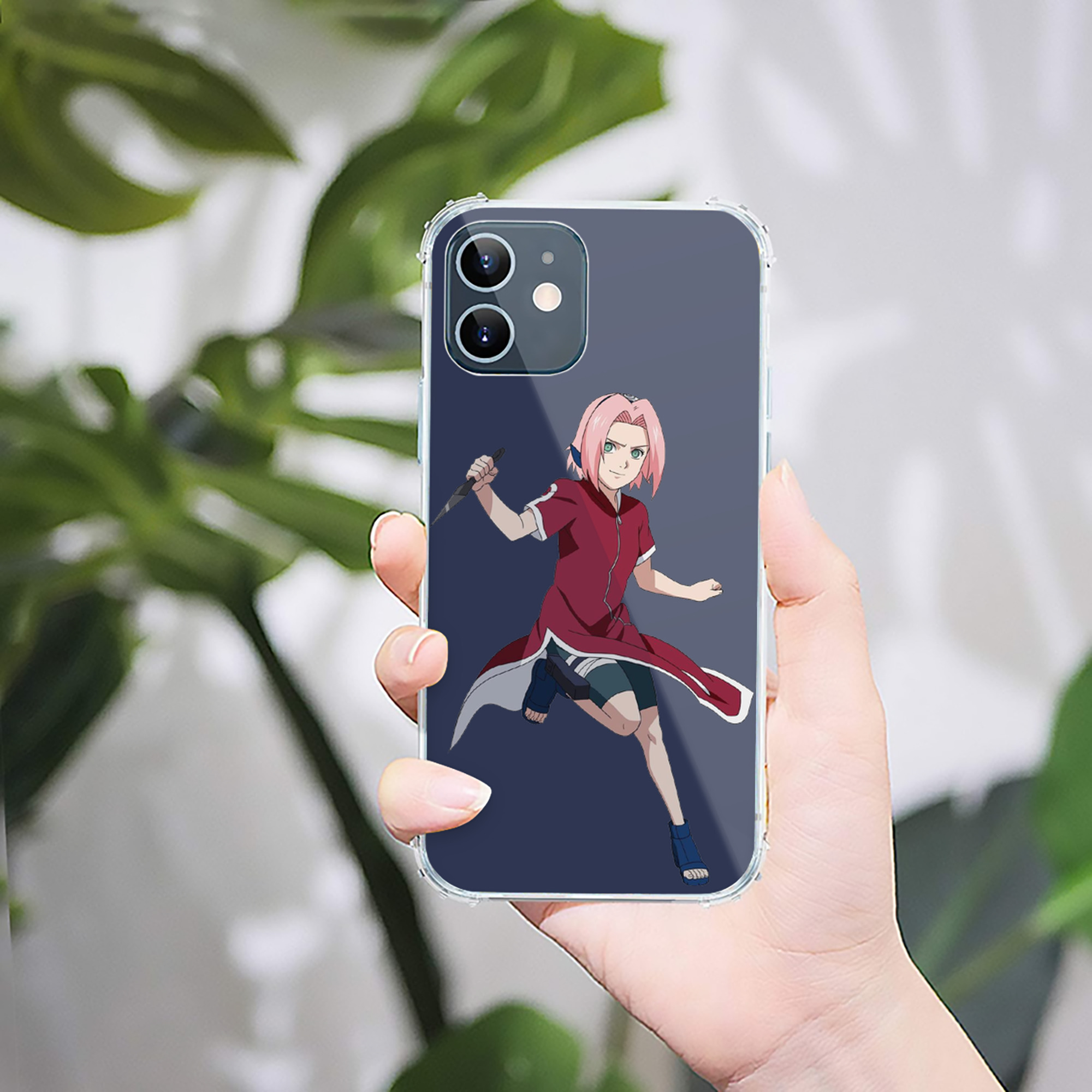 （画像用） NARUTO -ナルト- 春野サクラ Haruno Sakura 【iPhone 12シリーズ対応】透明スマホケース（クリアソフトケース）